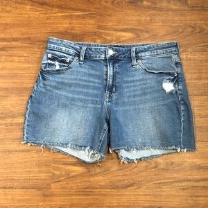 GAP 5” Blue Distressed Jean Shorts
